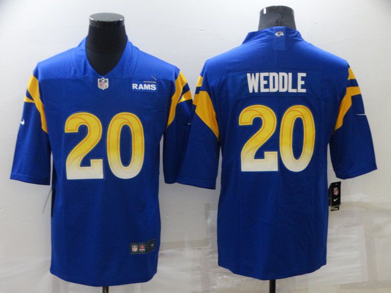 Men Los Angeles Rams #20 Weddle Blue 2022 Nike Vapor Untouchable Limited NFL Jersey->nfl hats->Sports Caps